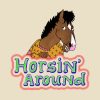 Horsin Around Throw Pillow Official Bojack Horseman Merch