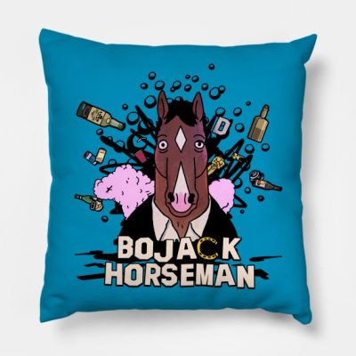 Bojack Horseman Throw Pillow Official Bojack Horseman Merch