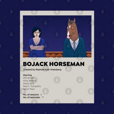 Bojack Horseman Tv Poster Throw Pillow Official Bojack Horseman Merch