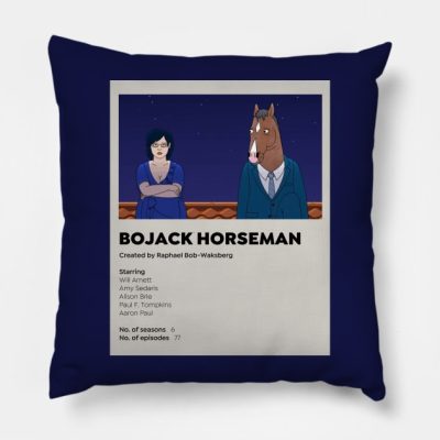 Bojack Horseman Tv Poster Throw Pillow Official Bojack Horseman Merch