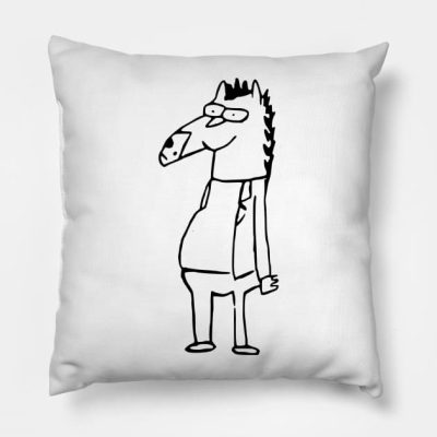 Bojack Piece Of Shit Throw Pillow Official Bojack Horseman Merch