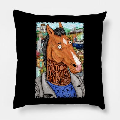 Bojack Horseman Throw Pillow Official Bojack Horseman Merch