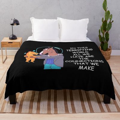 In This Terrifying World Throw Blanket Official Bojack Horseman Merch