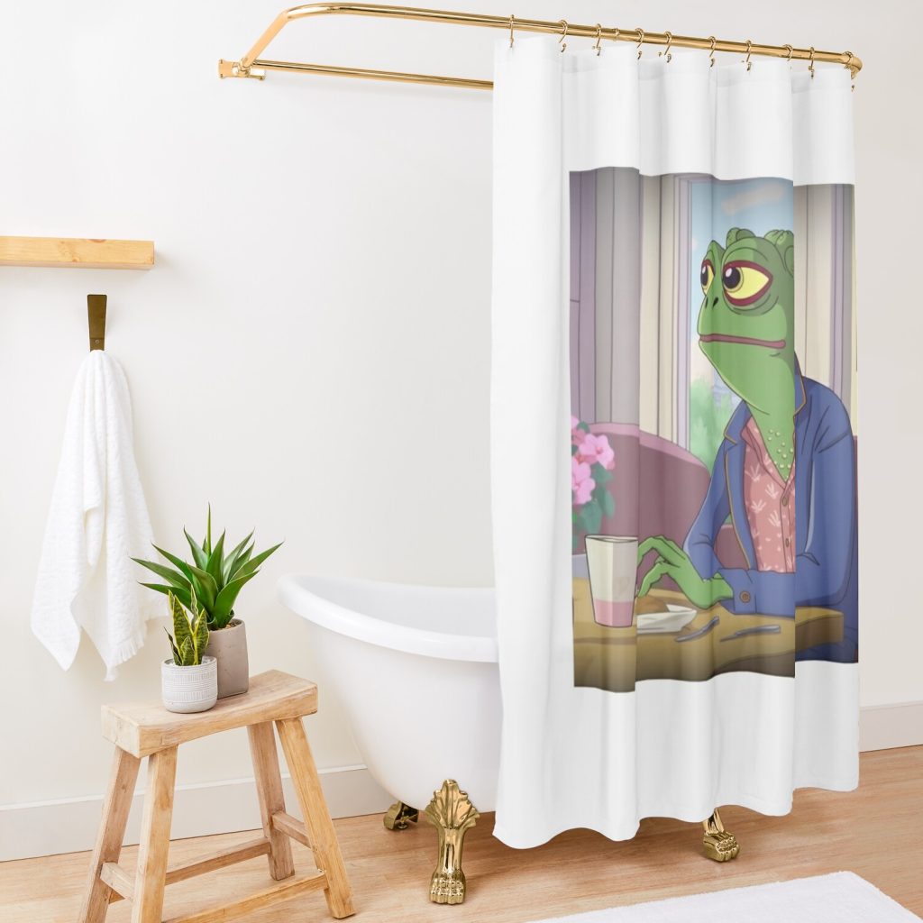 Frog Inspired By Bojack Horseman #3 Shower Curtain Official Bojack Horseman Merch