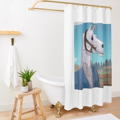 Skeleton Horse Inspired By Bojack Horseman Shower Curtain Official Bojack Horseman Merch